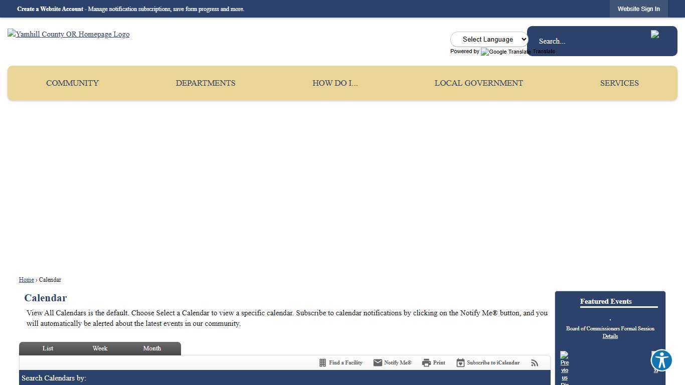Calendar • Planning Commission *CANCELLED*