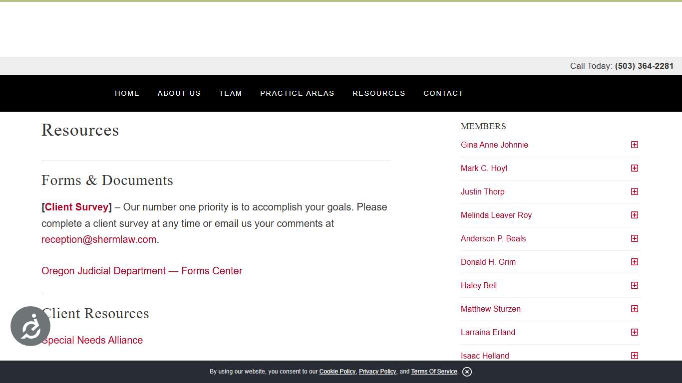 Resources Attorneys Salem Oregon Sherman, Sherman, Johnnie & Hoyt, LLP